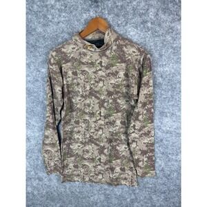 Under Armour Camouflage Shirt Mens Medium Long Sleeve Hunting Outdoors Brown